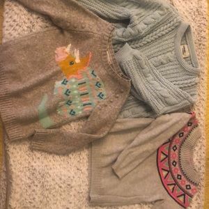 Lot of 3 toddler sweaters